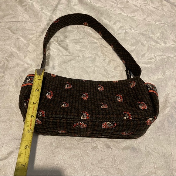 VERA BRADLEY SMALL QUILTED BLACK FLORAL BAG - Picture 3 of 7